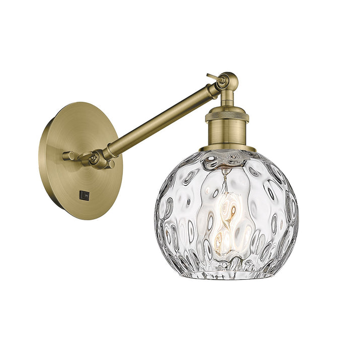 Innovations 317-1W-AB-G1215-6 One Light Wall Sconce, Antique Brass