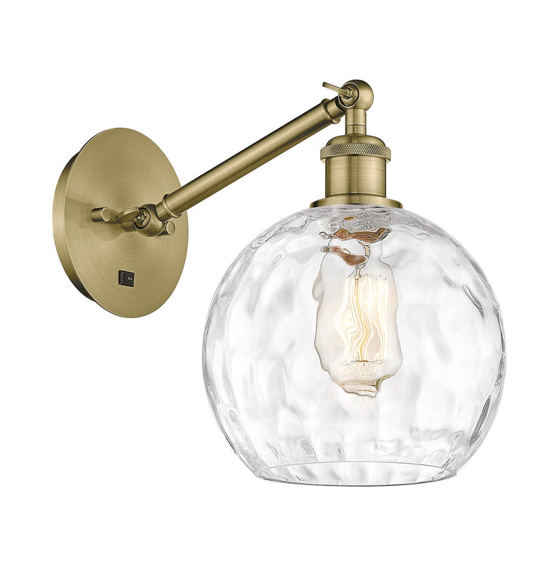 Innovations 317-1W-AB-G1215-8 One Light Wall Sconce, Antique Brass