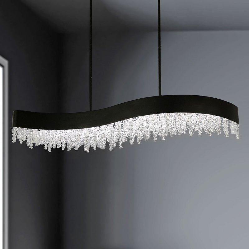 Schonbek S3548-18O LED Linear Pendant, Black