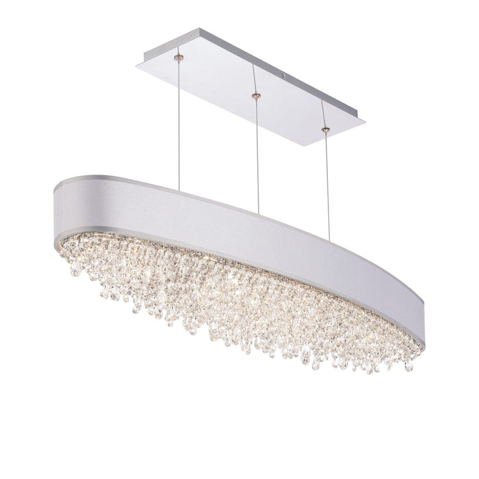 Schonbek S6336-401RW2 LED Linear Pendant, Polished Stainless Steel