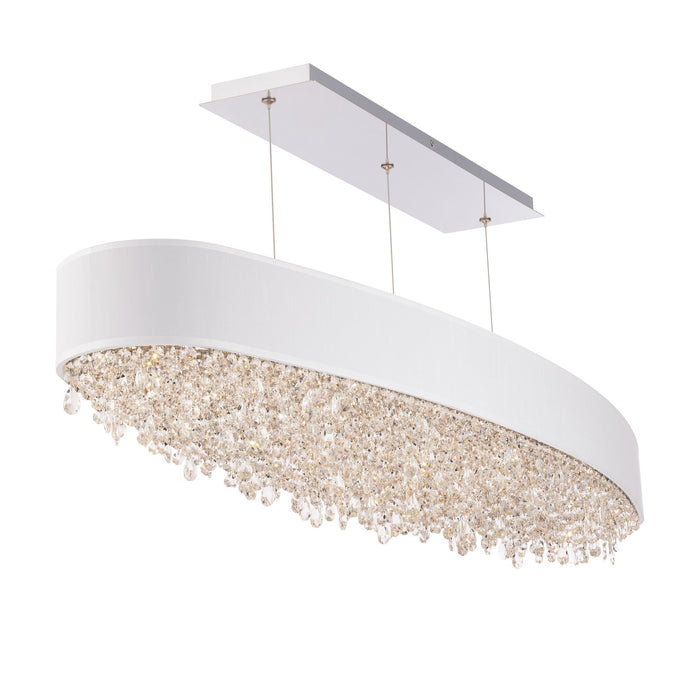 Schonbek S6349-401RS1 LED Linear Pendant, Polished Stainless Steel