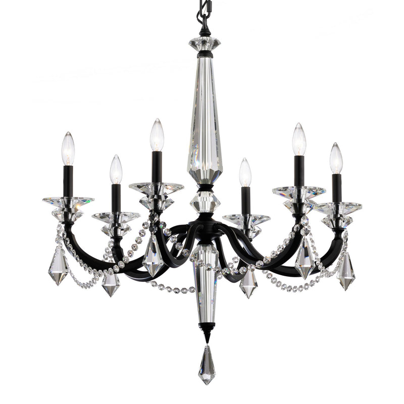 Schonbek S6706N-26R Six Light Chandelier, French Gold