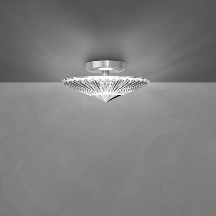 Schonbek S7212-700H LED Semi-Flush Mount, Aged Brass