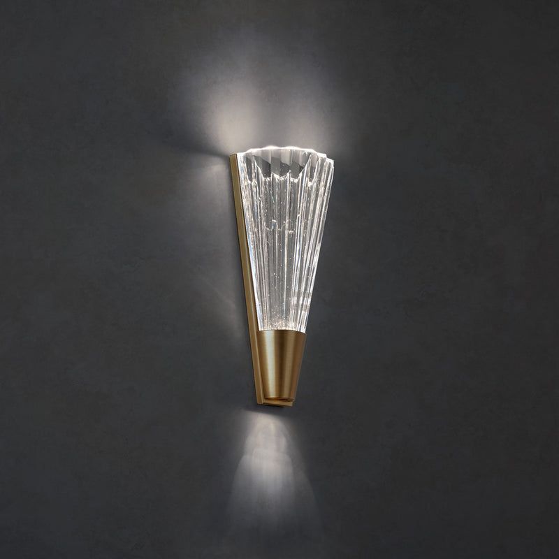 Schonbek S7214-700H LED Wall Sconce, Aged Brass