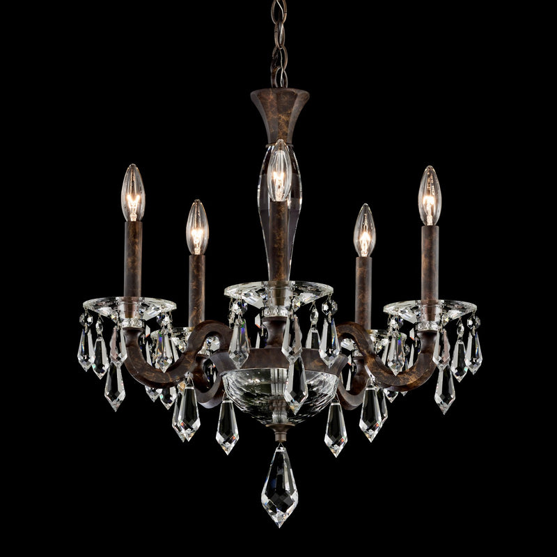 Schonbek S7605N-26R Five Light Chandelier, French Gold