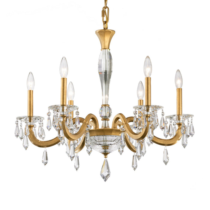 Schonbek S7606N-51R Six Light Chandelier, Black