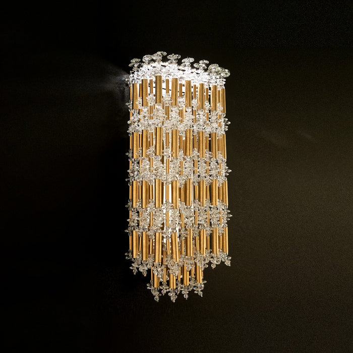Schonbek S8118-48O LED Wall Sconce, Antique Silver