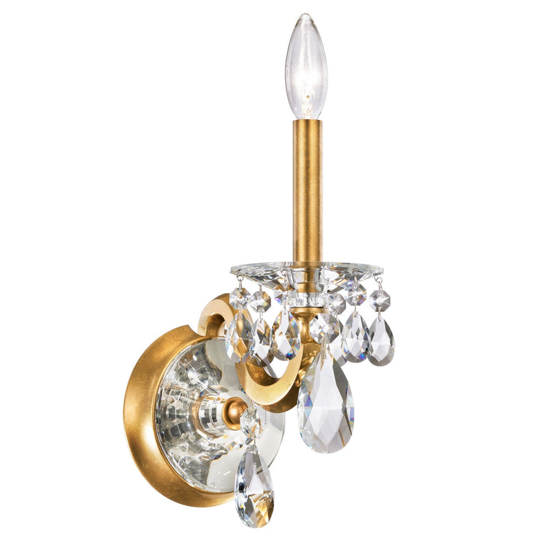 Schonbek S8601N-26R One Light Wall Sconce, French Gold