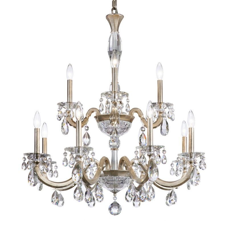 Schonbek S8612N-76R 12 Light Chandelier, Heirloom Bronze