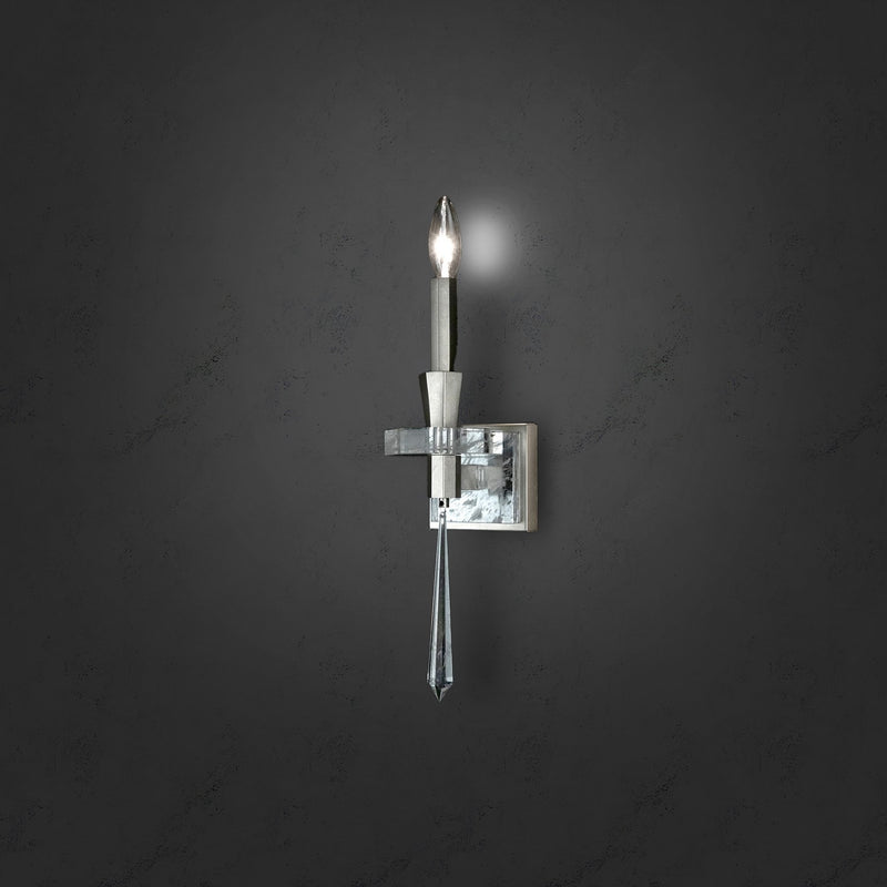 Schonbek S9319-48OH One Light Wall Sconce, Antique Silver