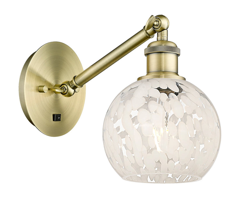Innovations 317-1W-AB-G1216-6WM LED Wall Sconce, Antique Brass