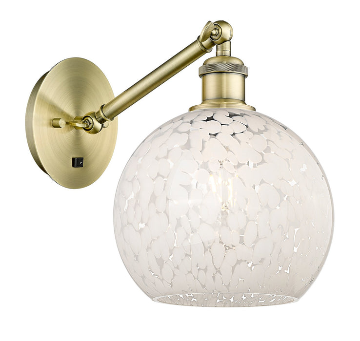 Innovations 317-1W-AB-G1216-8WM LED Wall Sconce, Antique Brass