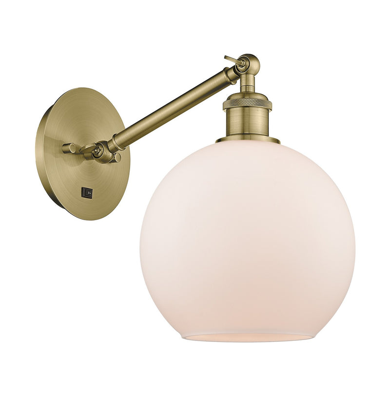 Innovations 317-1W-AB-G121-8 One Light Wall Sconce, Antique Brass