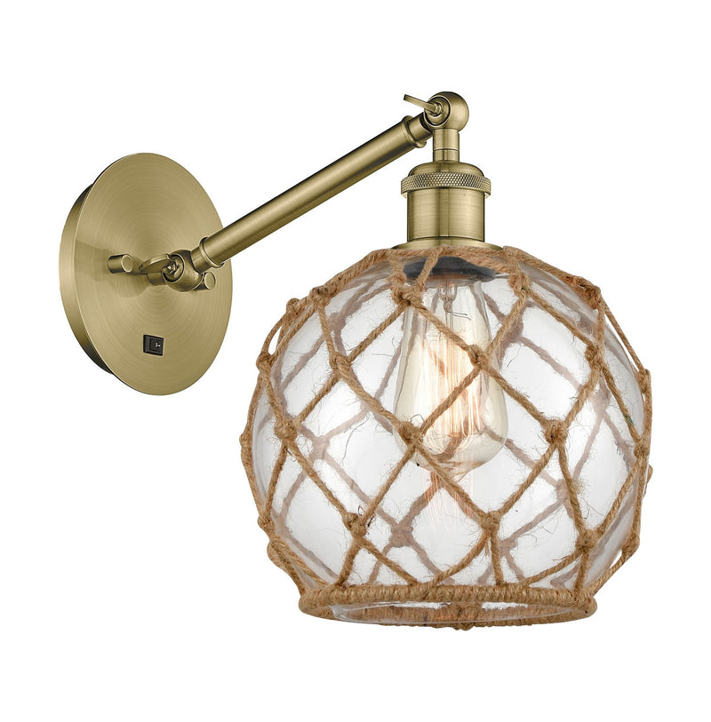 Innovations 317-1W-AB-G122-8RB-LED LED Wall Sconce, Antique Brass