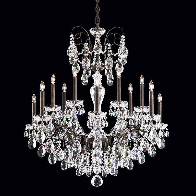 Schonbek ST1852N-40H 14 Light Chandelier, Polished Silver
