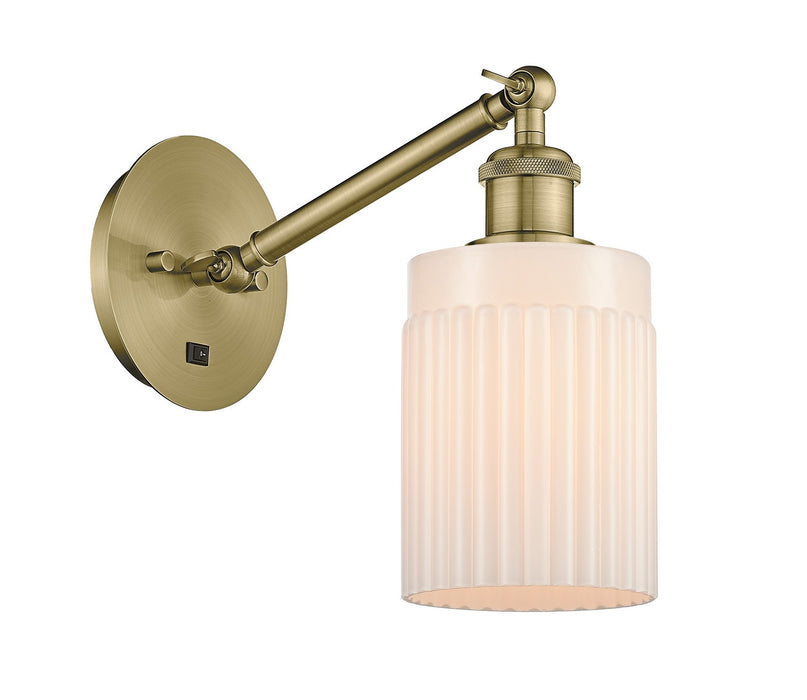 Innovations 317-1W-AB-G341 One Light Wall Sconce, Antique Brass