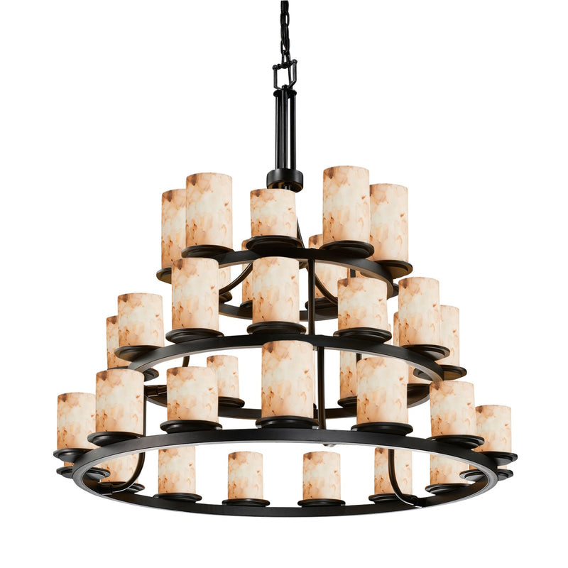 Justice Designs ALR-8712-10-DBRZ-LED36-25200 LED Chandelier, Dark Bronze