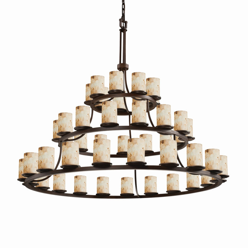 Justice Designs ALR-8714-10-DBRZ-LED45-31500 LED Chandelier, Dark Bronze