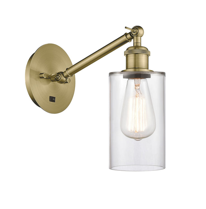 Innovations 317-1W-AB-G802 One Light Wall Sconce, Antique Brass