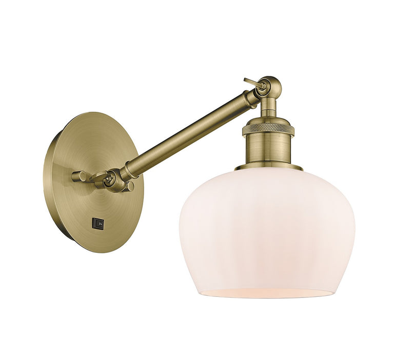 Innovations 317-1W-AB-G91 One Light Wall Sconce, Antique Brass