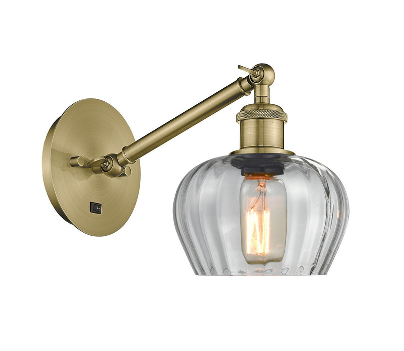 Innovations 317-1W-AB-G92 One Light Wall Sconce, Antique Brass