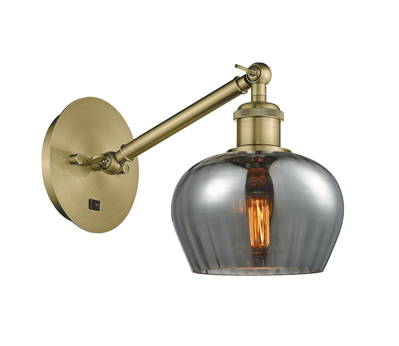 Innovations 317-1W-AB-G93 One Light Wall Sconce, Antique Brass