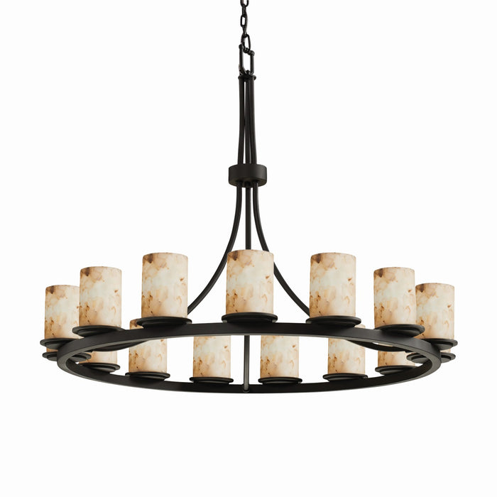 Justice Designs ALR-8715-10-MBLK-LED15-10500 LED Chandelier, Matte Black