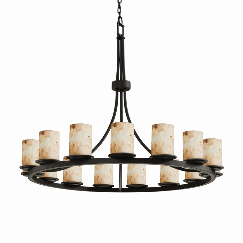 Justice Designs ALR-8716-10-MBLK 21 Light Chandelier, Matte Black