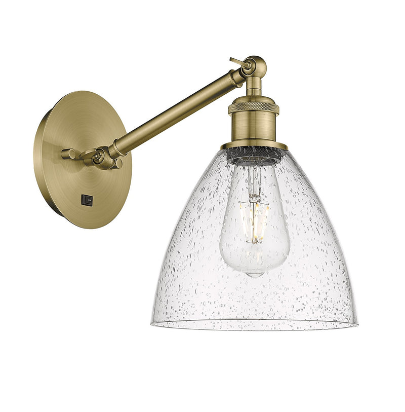Innovations 317-1W-AB-GBD-754 One Light Wall Sconce, Antique Brass