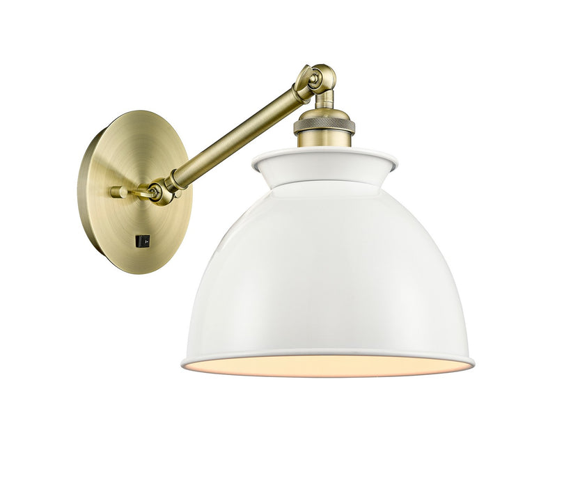 Innovations 317-1W-AB-M14-W One Light Wall Sconce, Antique Brass