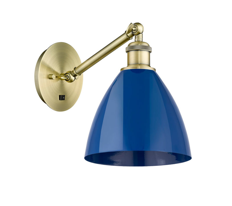 Innovations 317-1W-AB-MBD-75-BL One Light Wall Sconce, Antique Brass