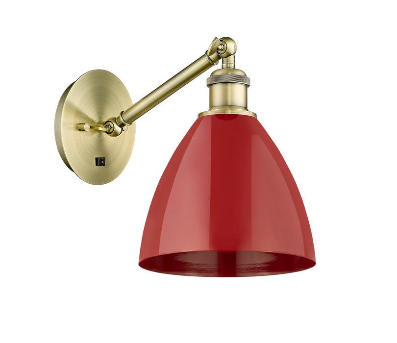 Innovations 317-1W-AB-MBD-75-RD One Light Wall Sconce, Antique Brass
