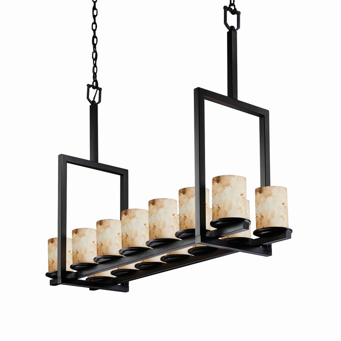 Justice Designs ALR-8764-10-MBLK 14 Light Chandelier, Matte Black