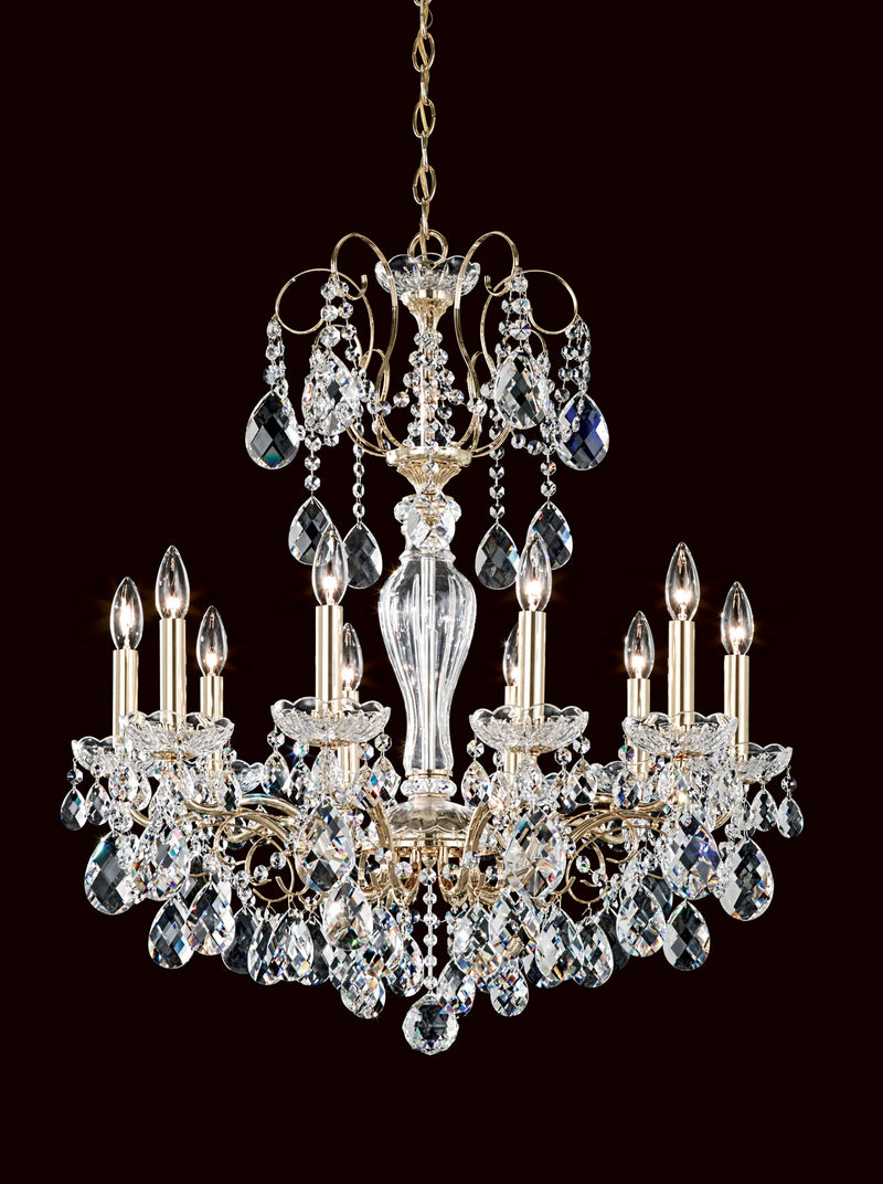 Schonbek ST1946N-49S Ten Light Chandelier, Black Pearl