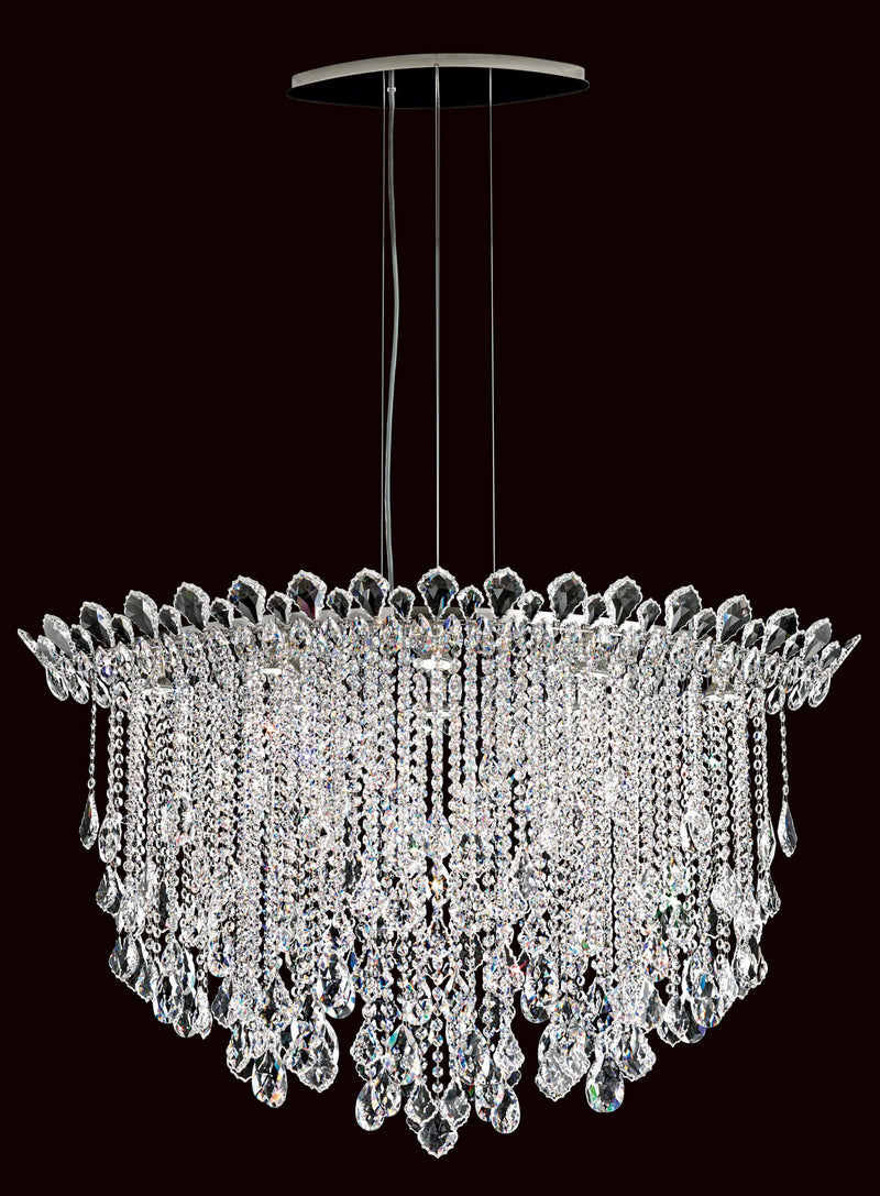 Schonbek TR4812N-401R Eight Light Pendant, Polished Stainless Steel