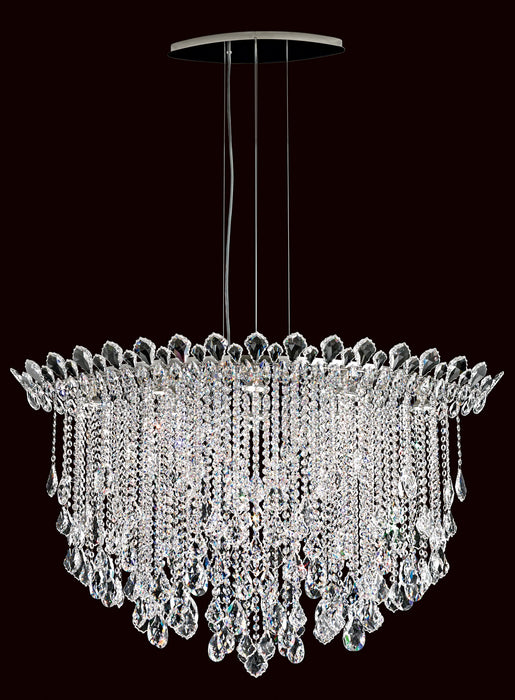 Schonbek TR4812N-401R Eight Light Pendant, Polished Stainless Steel