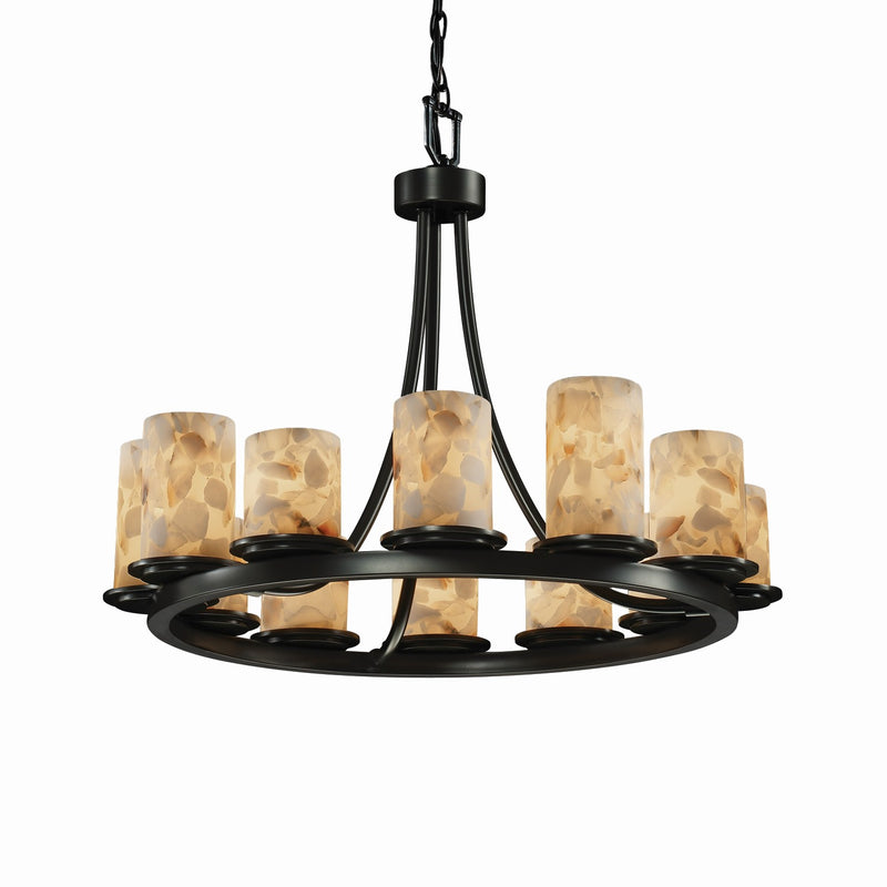 Justice Designs ALR-8768-10-MBLK-LED12-8400 LED Chandelier, Matte Black