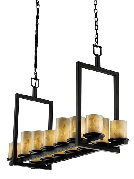 Justice Designs ALR-8769-10-MBLK-LED14-9800 LED Chandelier, Matte Black