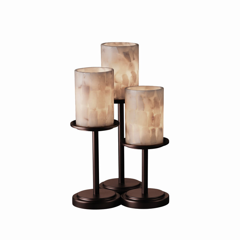 Justice Designs ALR-8797-10-DBRZ Three Light Table Lamp, Dark Bronze