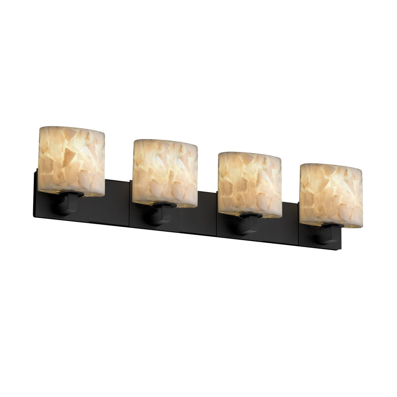 Justice Designs ALR-8924-30-MBLK Four Light Bath Bar, Matte Black