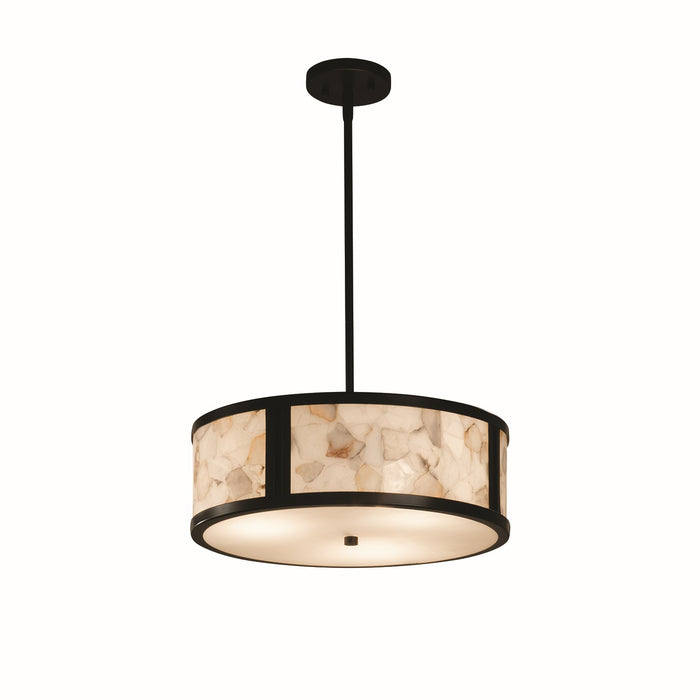 Justice Designs ALR-9541-MBLK Three Light Pendant, Matte Black