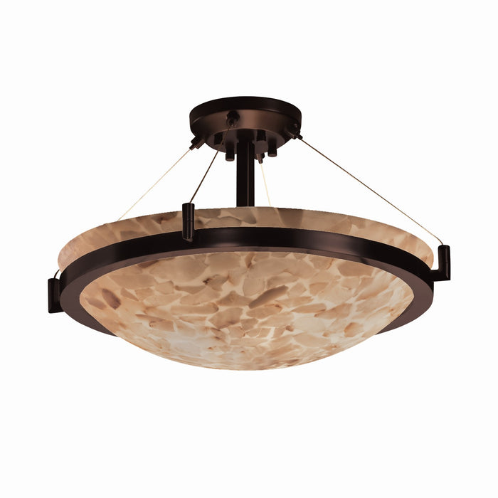 Justice Designs ALR-9684-35-DBRZ Eight Light Semi-Flush Mount, Dark Bronze