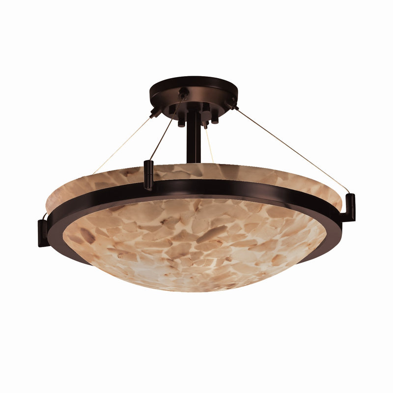 Justice Designs ALR-9684-35-DBRZ-LED6-6000 LED Semi-Flush Mount, Dark Bronze