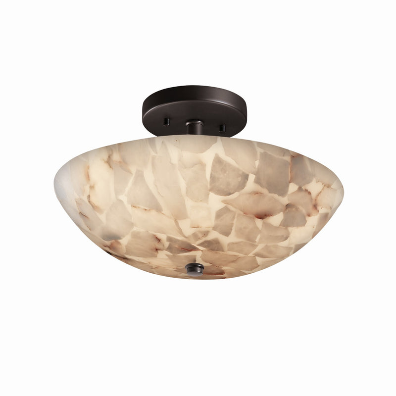 Justice Designs ALR-9690-35-MBLK-LED2-2000 LED Semi-Flush Mount, Matte Black