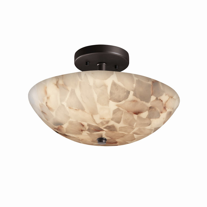 Justice Designs ALR-9690-35-MBLK-LED2-2000 LED Semi-Flush Mount, Matte Black