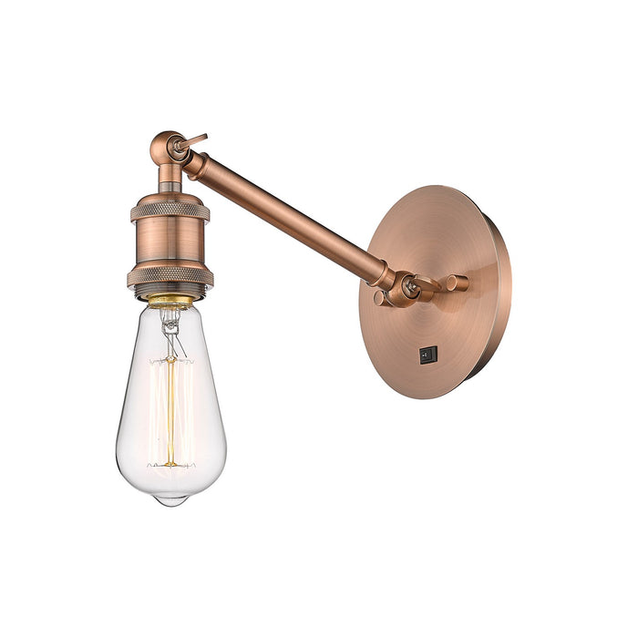 Innovations 317-1W-AC One Light Wall Sconce, Antique Copper