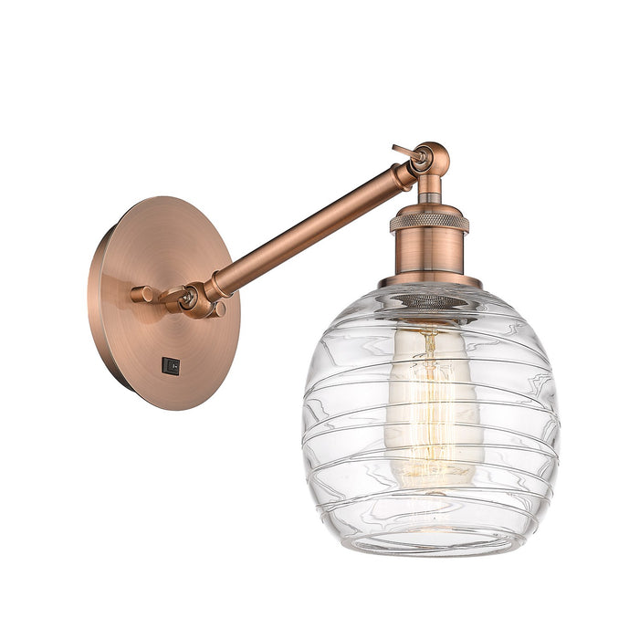 Innovations 317-1W-AC-G1013-LED LED Wall Sconce, Antique Copper