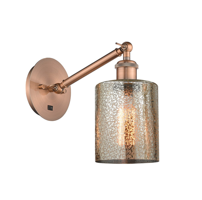 Innovations 317-1W-AC-G116 One Light Wall Sconce, Antique Copper