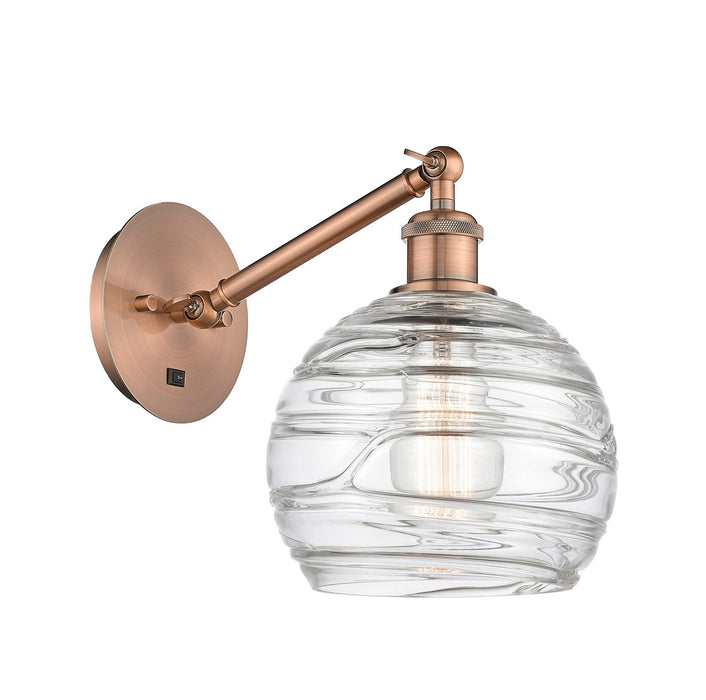 Innovations 317-1W-AC-G1213-8-LED LED Wall Sconce, Antique Copper