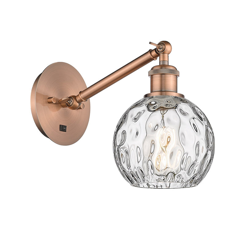 Innovations 317-1W-AC-G1215-6 One Light Wall Sconce, Antique Copper